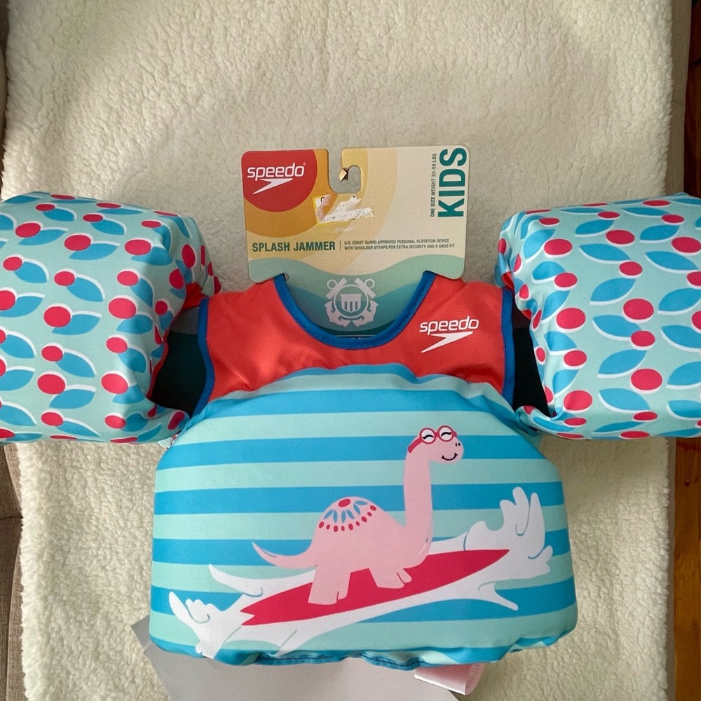 Speedo Kids Swim Vest - Blue and Red
